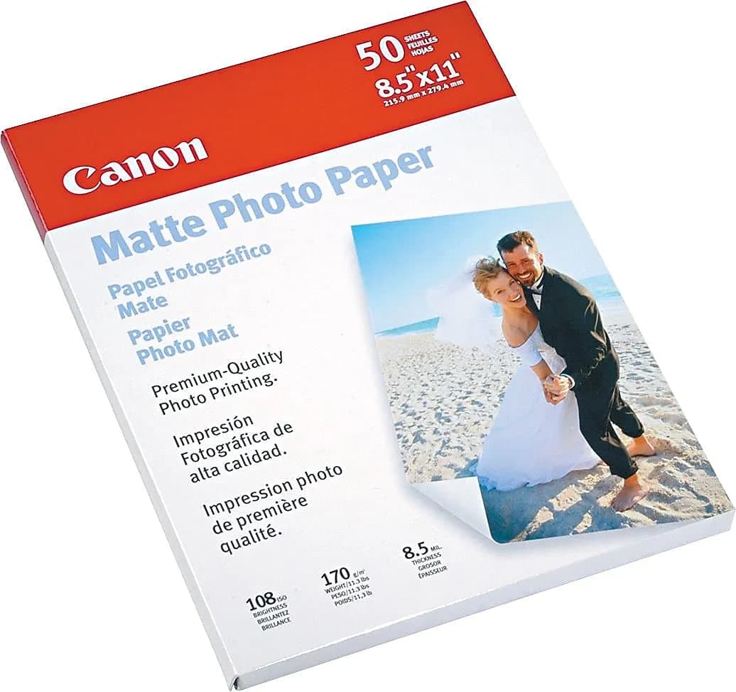 Canon Photo Paper Plus Matte 8.5 x 11 Inch (21.6 x 27.9 cm) | 50 Sheets - view 2
