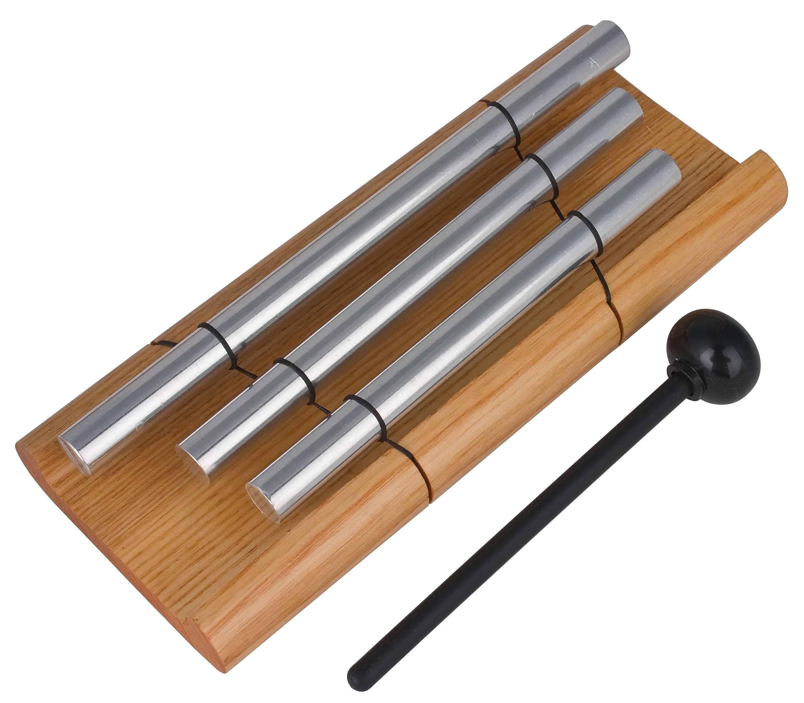 Woodstock Wind Chimes Zenergy Trio Hand Chime, Silver (7.7") Musically Tuned for Meditation, Yoga & Mindfulness thumbnail 1