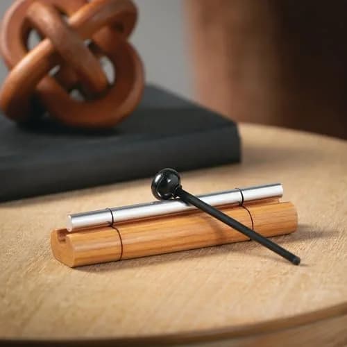 Woodstock Chimes Zenergy Solo Hand Chime, Silver 18 cm (7") | Tuned for Meditation, Yoga, and Mindfulness thumbnail 4