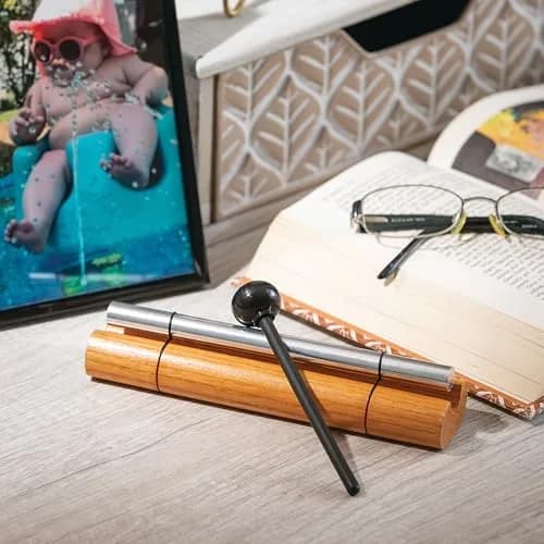 Woodstock Chimes Zenergy Solo Hand Chime, Silver 18 cm (7") | Tuned for Meditation, Yoga, and Mindfulness thumbnail 5
