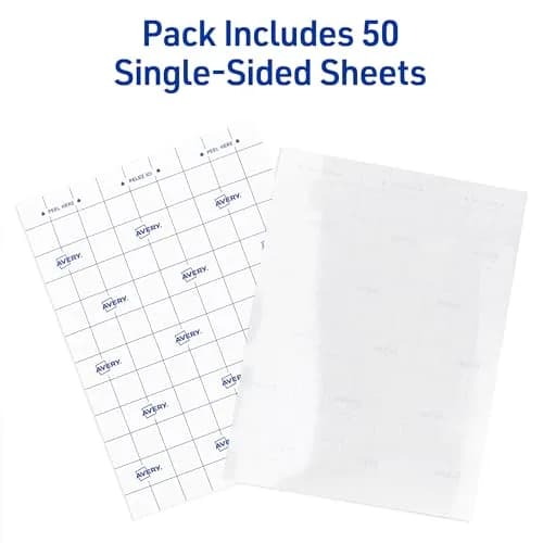 Avery Clear Laminating Sheets 9" x 12" Permanent Self-Adhesive 50 Sheets | Protect Documents Photos Signs thumbnail 2