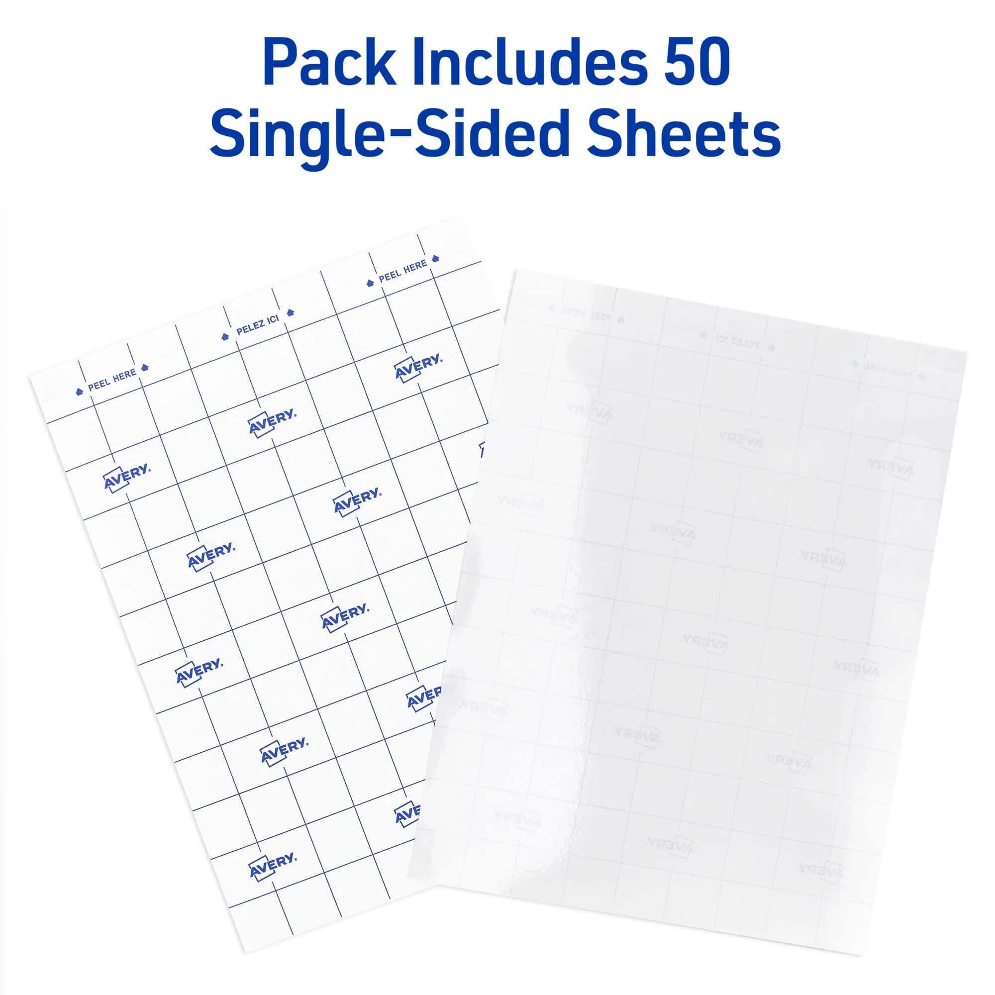 Avery Clear Laminating Sheets 9" x 12" Permanent Self-Adhesive 50 Sheets | Protect Documents Photos Signs - view 2
