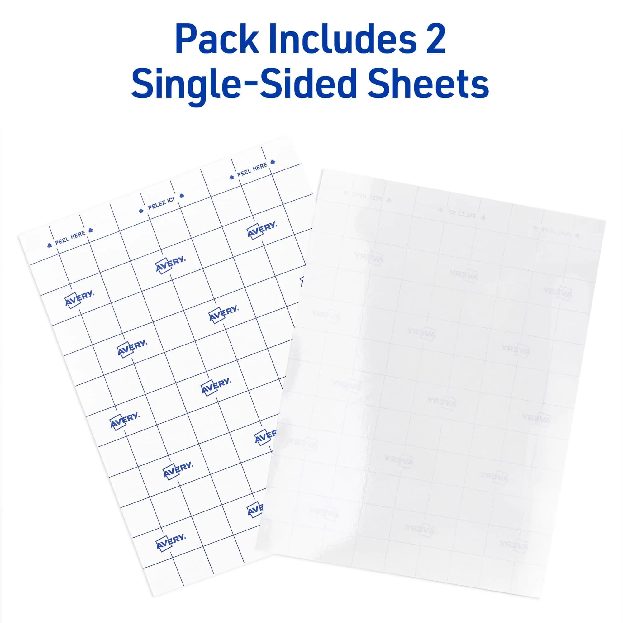 Avery Clear Self-Adhesive Laminating Sheets 9" x 12" (2 Sheets) | Permanent Document Protection - view 2