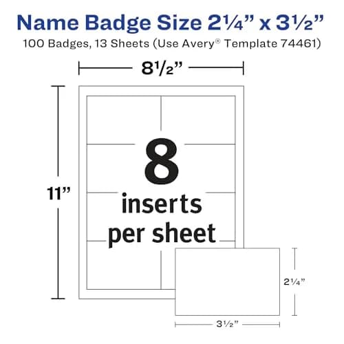 Avery Clip Style Name Tags, 2.25" x 3.5" | Reusable, Professional Badge Holders for ID & Events thumbnail 4
