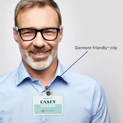Avery Clip Style Name Tags, 2.25" x 3.5" | Reusable, Professional Badge Holders for ID & Events thumbnail 2