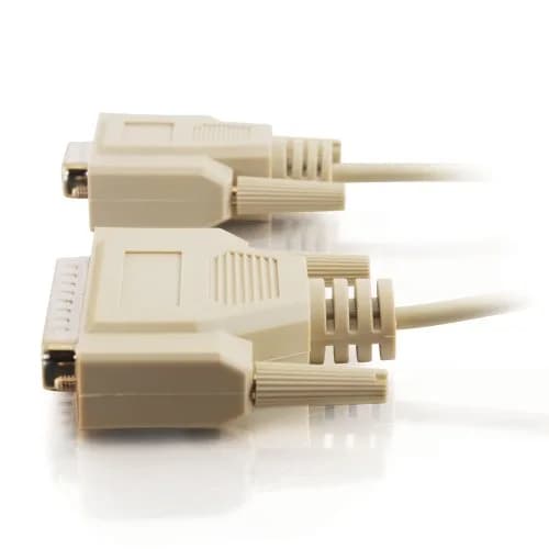 C2G DB25 Male to DB9 Female Serial RS232 Null Modem Cable 6 Feet Beige thumbnail 3
