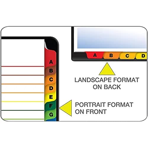 Cardinal Binder Dividers, A–Z Tab, Reversible Multicolor, Lettered, 1 Set (60218) | Customizable Table of Contents thumbnail 4