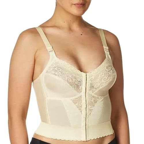 Carnival Women's Front Closure Longline Champagne 36D | Supportive, Comfortable & Youthful Fit thumbnail 2
