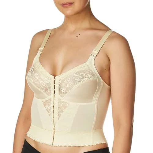 Carnival Women's Front Closure Longline Champagne 36D | Supportive, Comfortable & Youthful Fit thumbnail 3