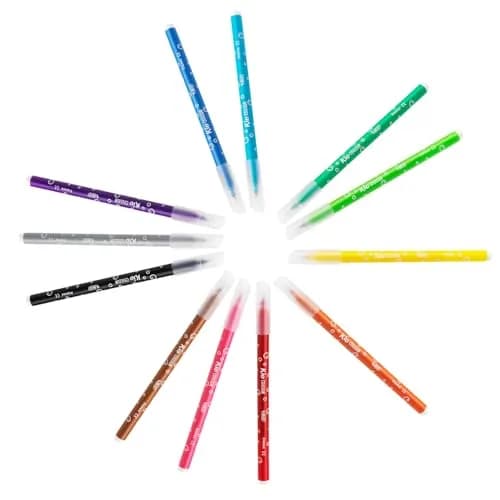 BIC Kids Kid Couleur Felt Tip Colouring Pens - Assorted Colours, Cardboard Wallet of 12 | Washable & Safe for Kids 5+ thumbnail 2