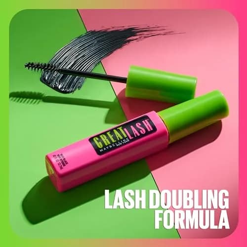 Maybelline Great Lash Washable Mascara Makeup, Volumizing Lash-Doubling Formula That Conditions As It Thickens, Very Black, 12.7ml (0.43 Fl Oz) thumbnail 5
