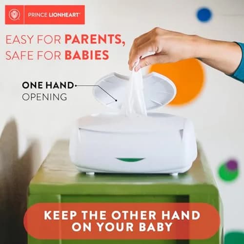 Prince Lionheart Ultimate Wipes Warmer with Nightlight | 1 Count (White) thumbnail 2