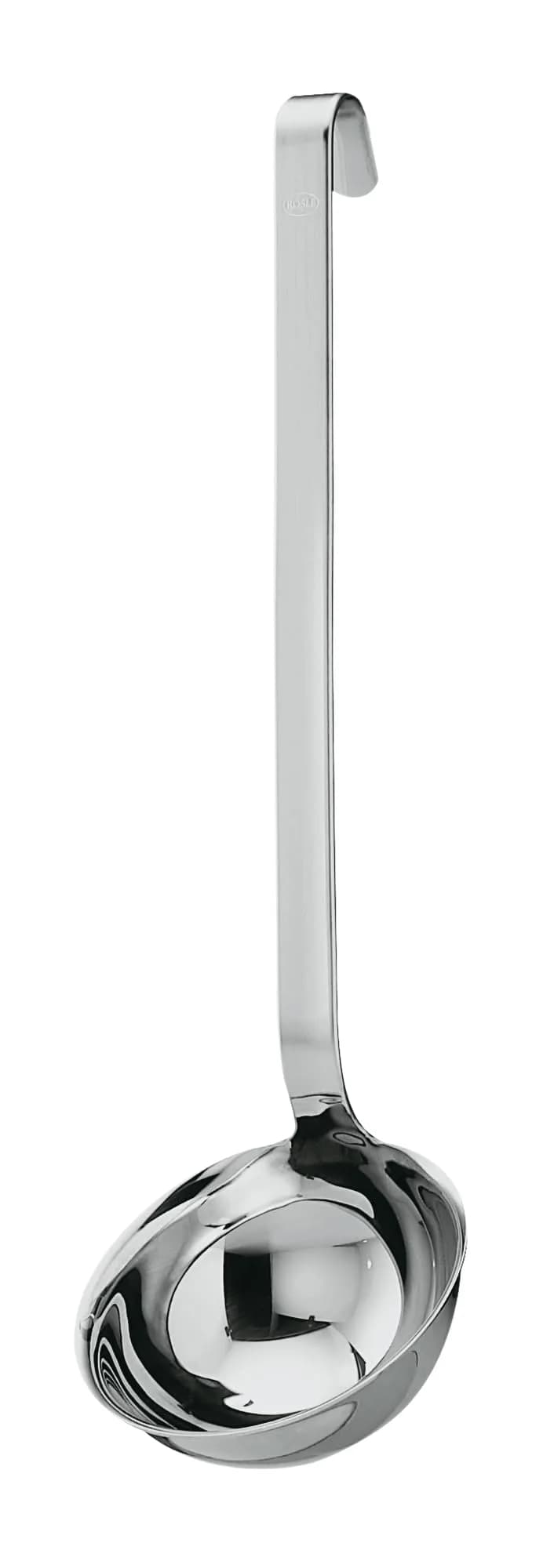 Rösle Stainless Steel Hooked Handle Ladle with Pouring Rim, 70ml | Versatile Liquid Portioning Tool