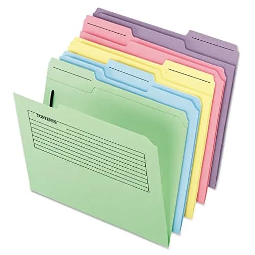 Pendaflex Printed Notes Folders with Fastener, Letter Size, Assorted Colors (Pack of 30) | SFI Certified Paper thumbnail 1