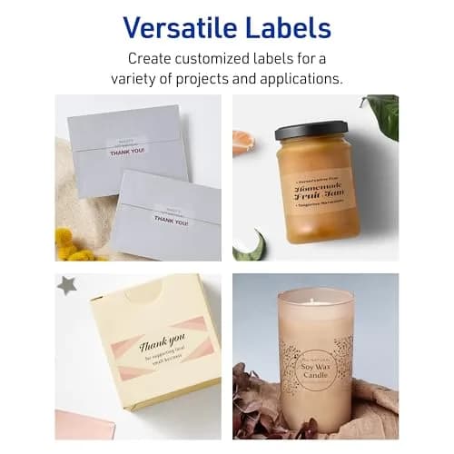 Avery Printable Shipping Labels with Sure Feed 2" x 4" | Matte Clear Customizable Stickers for Mailing & Shipping thumbnail 8