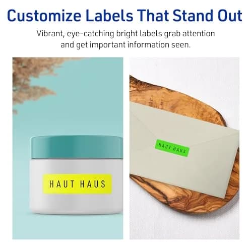 Avery Printable Address Labels 1" x 2-5/8" Neon Yellow | Sure Feed Technology, 750 Labels thumbnail 7