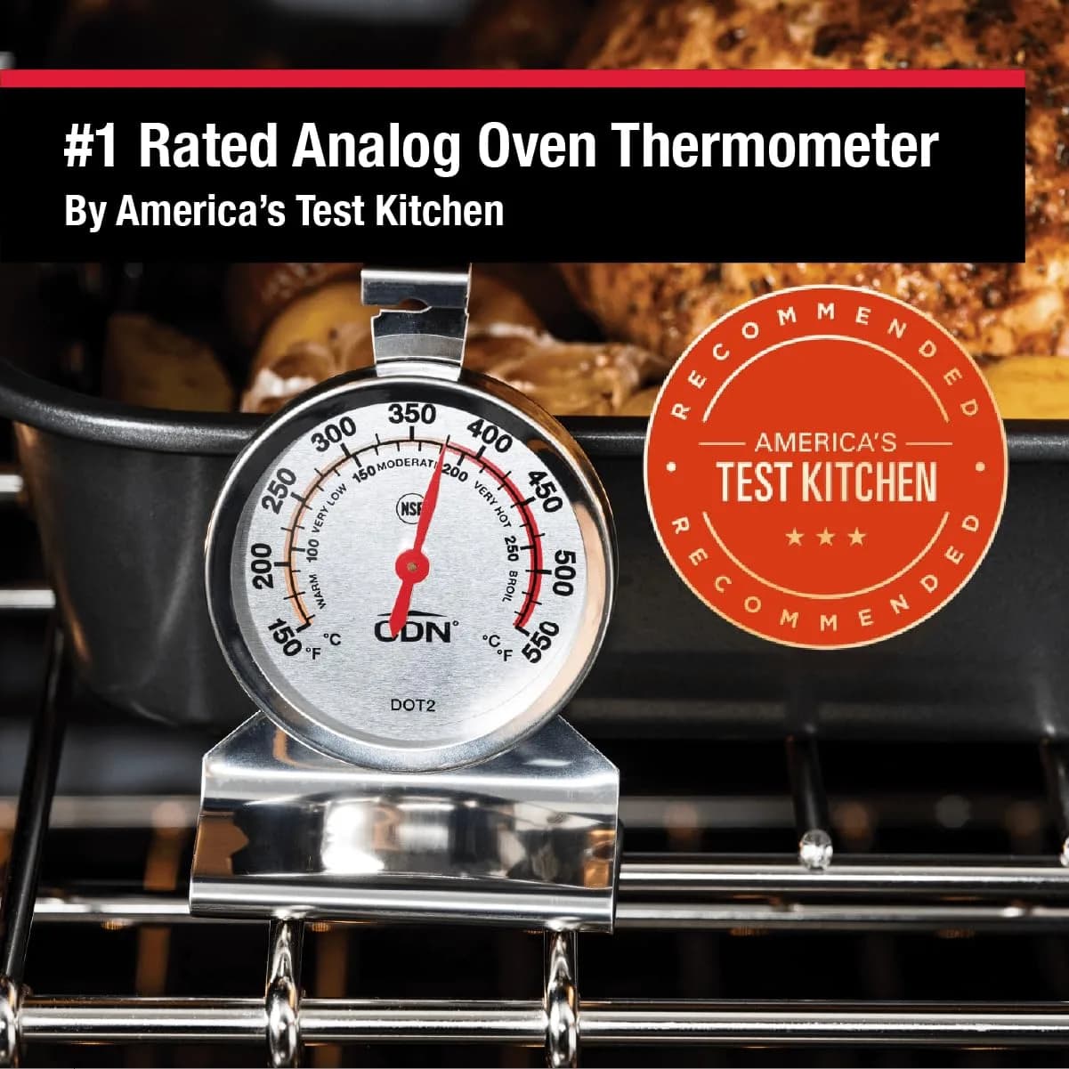 CDN ProAccurate Oven Thermometer DOT2 | 2.27 kg (5 lb) - NSF Certified - view 6