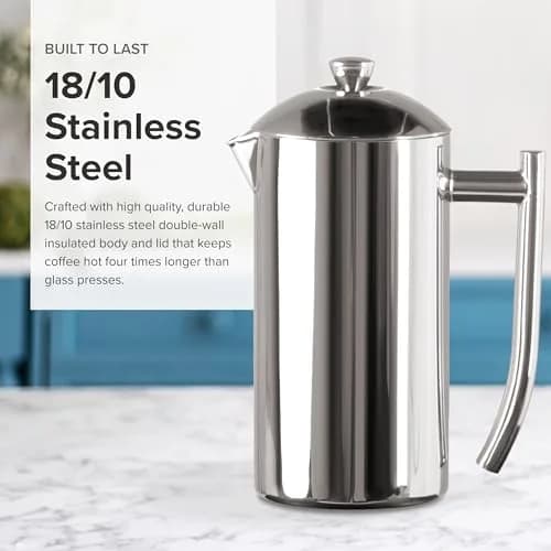 Frieling Double-Walled Stainless-Steel French Press Coffee Maker, 23 oz | Insulated, Durable, Easy to Use thumbnail 4