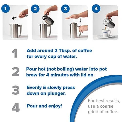 Frieling Double-Walled Stainless-Steel French Press Coffee Maker, 23 oz | Insulated, Durable, Easy to Use thumbnail 7