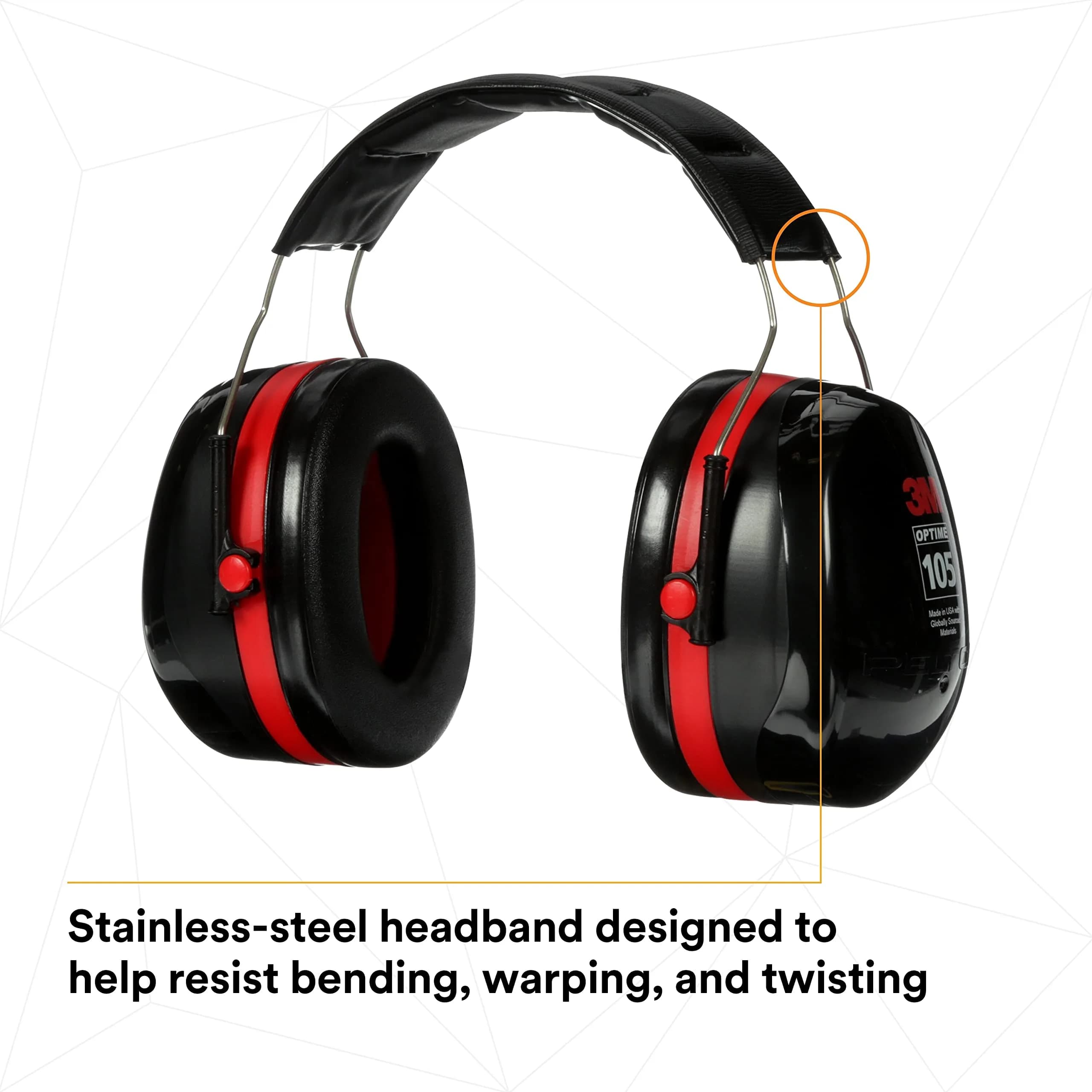 3M Peltor Optime 105 Over-the-Head Earmuffs | NRR 30 dB Hearing Protection - view 5