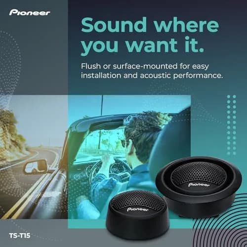 Pioneer TS-T15 3/4" Soft Dome Component Tweeters 120W Max | Clear Highs, Smooth Sound thumbnail 3