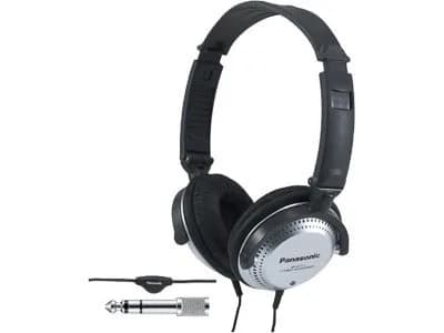 Panasonic On Ear Headphones with XBS Port & Volume Control | Foldable Lightweight Design (Black & Silver) thumbnail 3