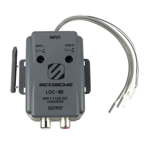 Scosche LOC80 Line Output Converter - 2 Channel High/Low RCA Converter Car Audio | Easy Install, Quality Sound thumbnail 1