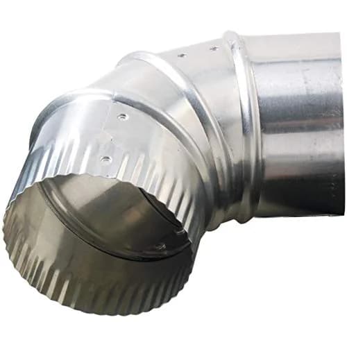 Deflecto Aluminum Dryer Vent Elbow Fully Adjustable 4 Inch Silver | 10.16 cm (4") Duct Elbow for Dryer Venting — Silver