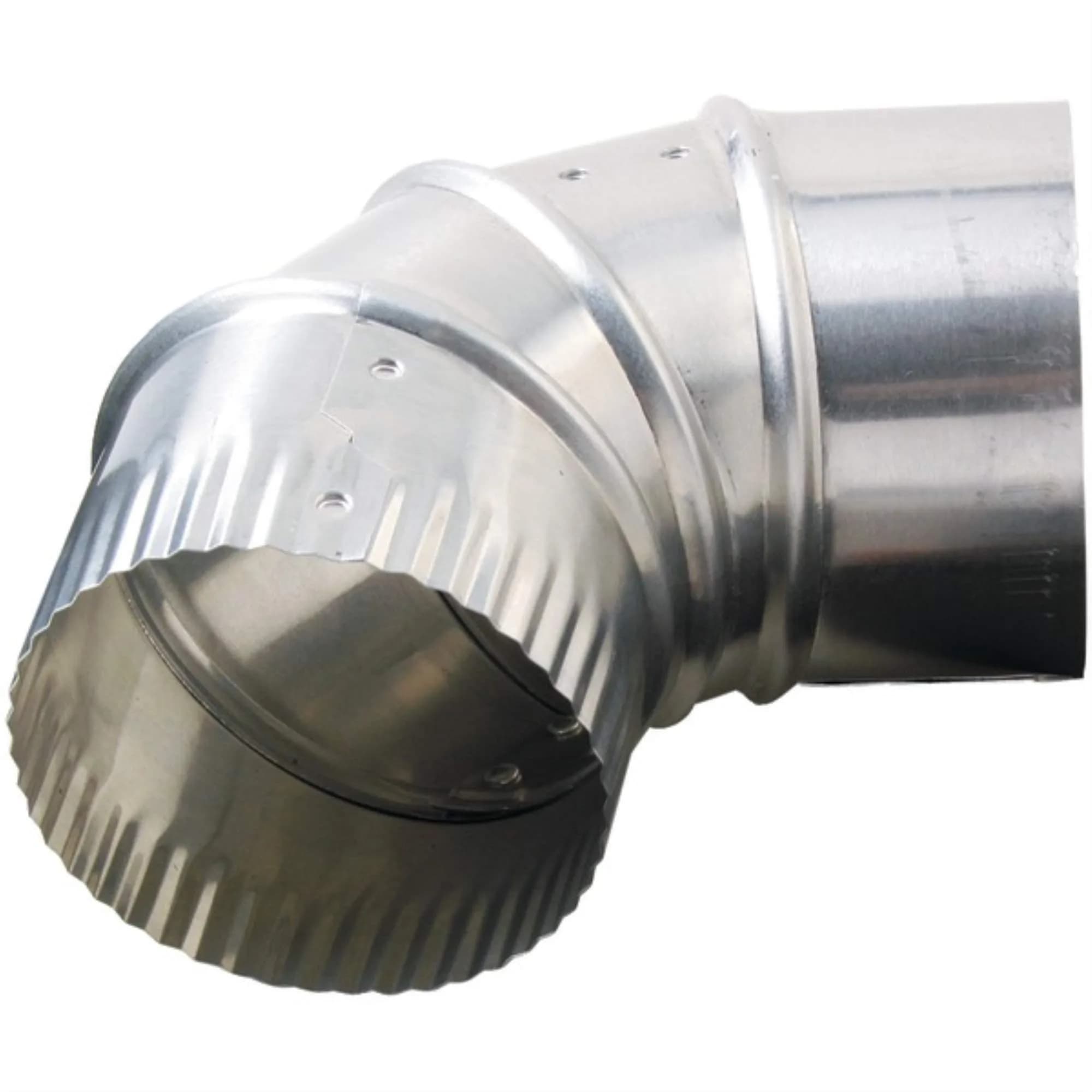 Deflecto Aluminum Dryer Vent Elbow Fully Adjustable 4 Inch Silver | 10.16 cm (4") Duct Elbow for Dryer Venting - main product image