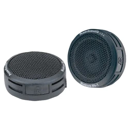 Power Acoustik NB-1 1-inch Tweeter Set | 200W Peak Power, 10W RMS, 2-Way Mount, Built-in Crossover — 1 inches