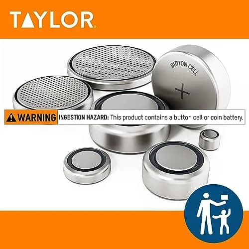 Taylor Waterproof Digital Instant Read Thermometer for Cooking, BBQ, Grilling, Baking, Meat | Waterproof, Recalibratable, 450°F thumbnail 5