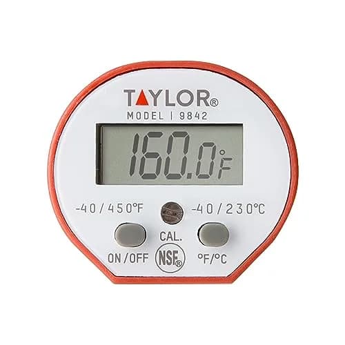 Taylor Waterproof Digital Instant Read Thermometer for Cooking, BBQ, Grilling, Baking, Meat | Waterproof, Recalibratable, 450°F thumbnail 6