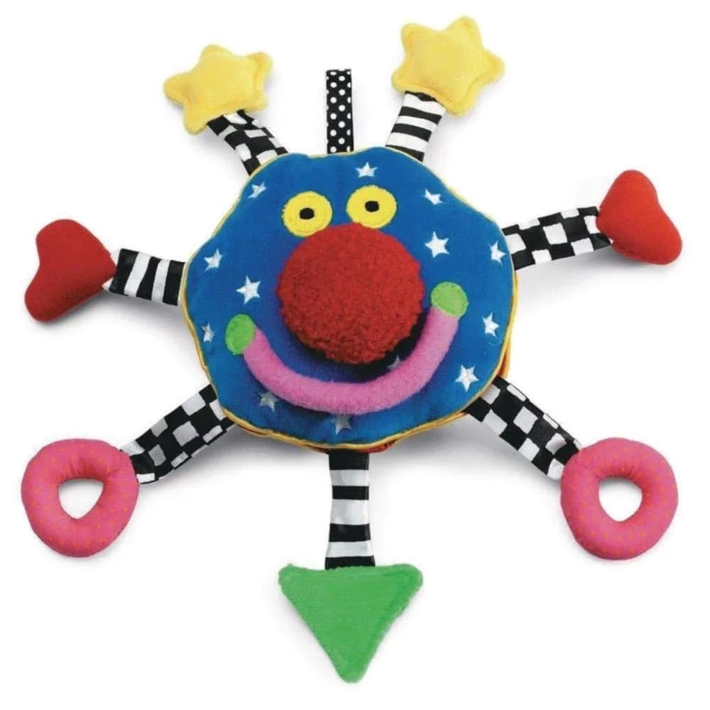 Manhattan Toy Baby Whoozit 6" Stroller and Travel Activity Toy | Multicolor Animal Toy for Babies
