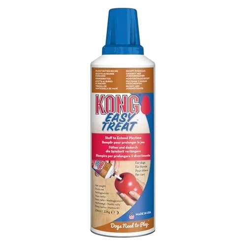 KONG Easy Treat Peanut Butter Dog Treat Paste 227 g (8 Ounce) | Stuffable Dog Treat Paste for KONG Toys — Peanut Butter