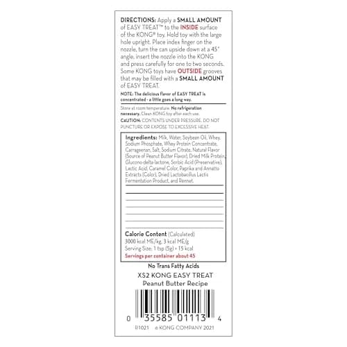 KONG Easy Treat Peanut Butter Dog Treat Paste 227 g (8 Ounce) | Stuffable Dog Treat Paste for KONG Toys thumbnail 6
