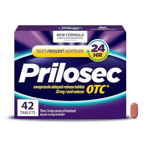 Prilosec OTC Omeprazole 20mg Tablets | 24-Hour Heartburn Relief for Adults thumbnail 1