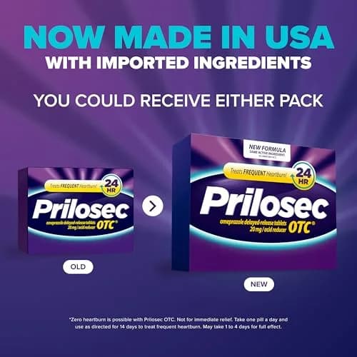 Prilosec OTC Omeprazole 20mg Tablets | 24-Hour Heartburn Relief for Adults thumbnail 2