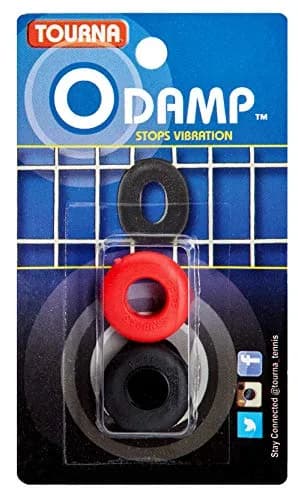 Tourna Unique Sampras Dampener (Black/Red) | Vibration Dampening for Tennis Racquets thumbnail 1