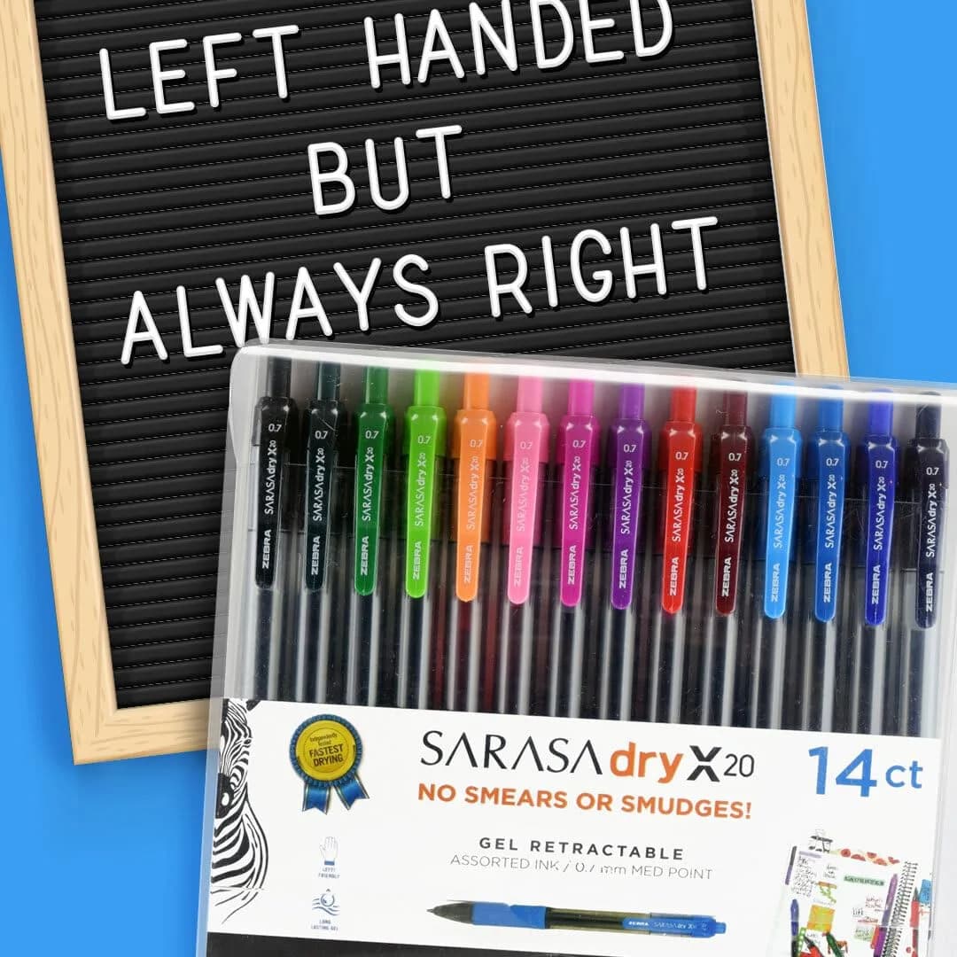 Zebra Pen SARASA X20 Retractable Gel Pens, Assorted Ink, 0.7mm, 10-Pack | Smooth Writing, Rapid Dry Ink - view 5