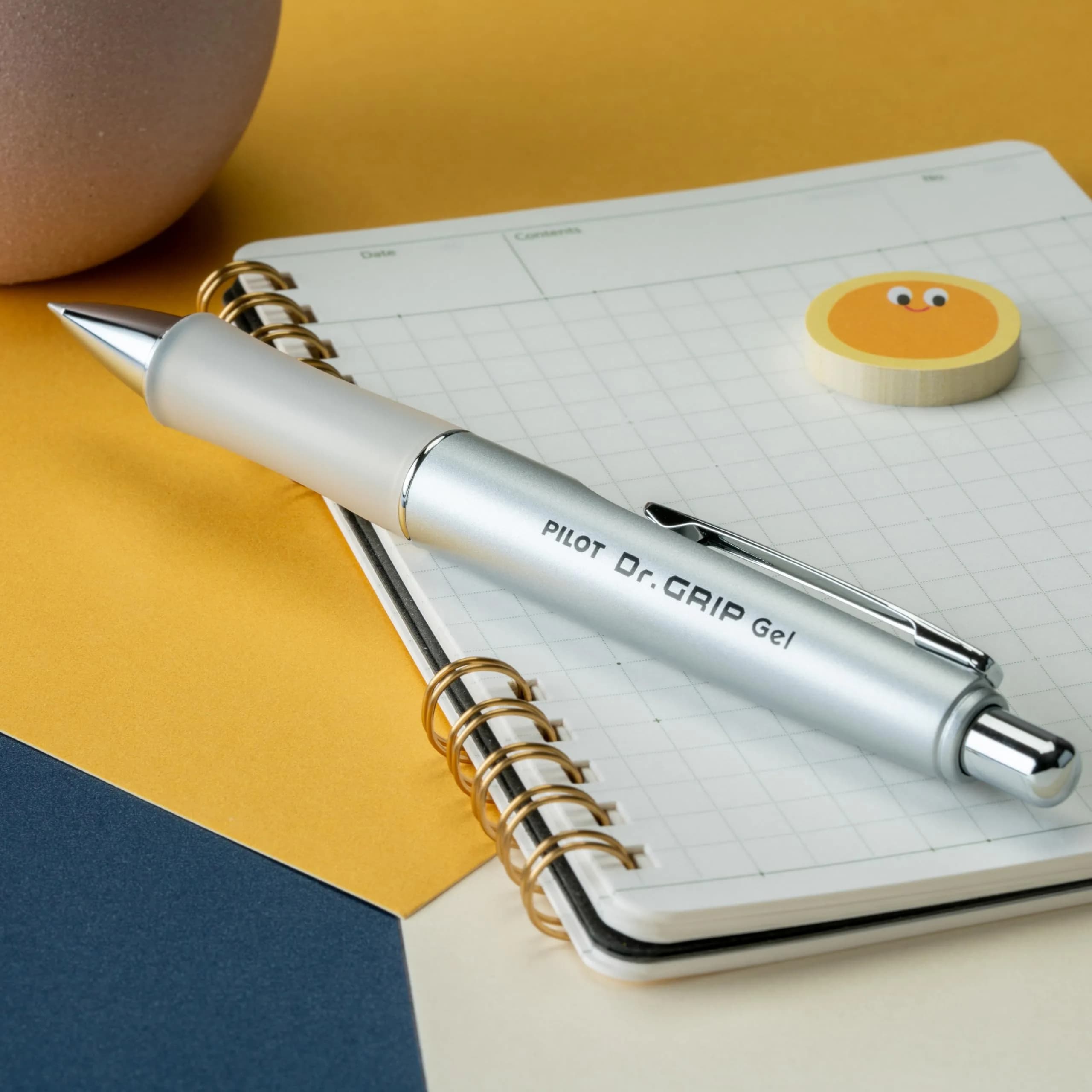 PILOT Dr. Grip Limited Gel Pen, Silver Barrel, Black Ink, Fine Point 0.7mm - view 4
