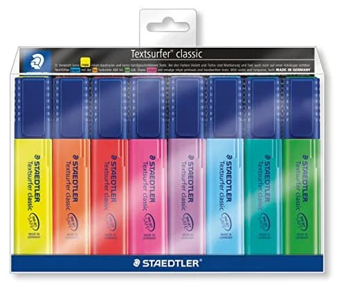 STAEDTLER Textsurfer Classic Highlighter, Chisel Tip, Assorted Colors | Long-Lasting Pigment Ink thumbnail 2