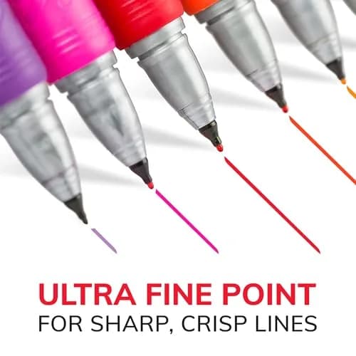 BIC Intensity Blue Permanent Markers, Ultra Fine Point, 12-Count Pack | Precise, Long-Lasting Blue Markers with Soft Grip thumbnail 3