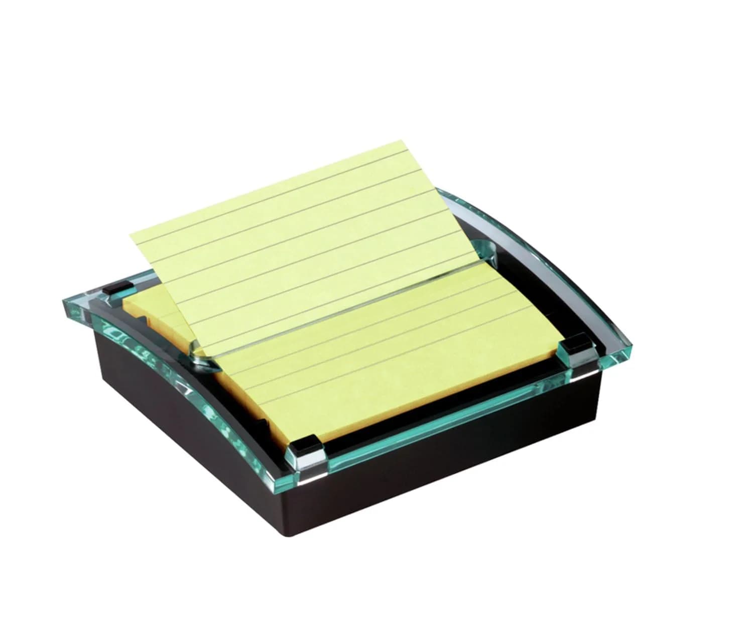 Post-it Note Dispenser with Super Sticky Notes, Black, 4 in. x 4 in. (1 Dispenser, 90 Sheets) | Holds Notes for Desk Organization - main product image