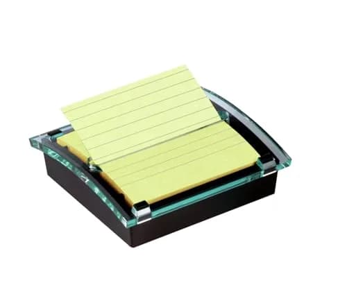 Post-it Note Dispenser with Super Sticky Notes, Black, 4 in. x 4 in. (1 Dispenser, 90 Sheets) | Holds Notes for Desk Organization thumbnail 1
