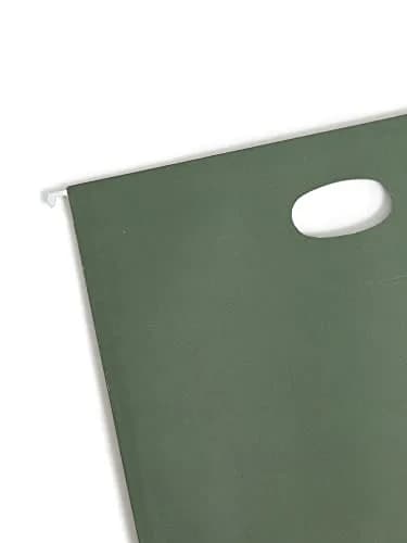 Smead Hanging File Pocket with Full-Height Gusset, 3-1/2" Expansion, Letter Size, Standard Green, 10 per Box | Heavy Duty Document Organizer thumbnail 5
