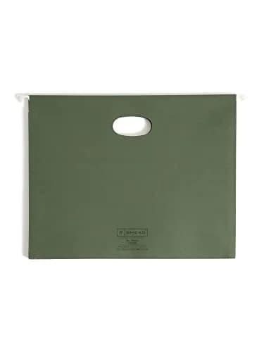 Smead Hanging File Pocket with Full-Height Gusset, 3-1/2" Expansion, Letter Size, Standard Green, 10 per Box | Heavy Duty Document Organizer thumbnail 6