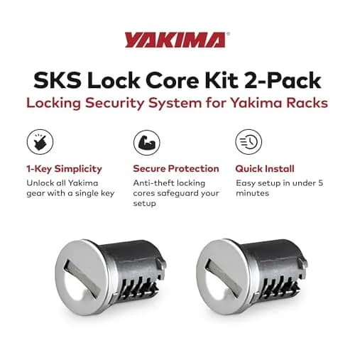 Yakima SKS Lock Cores for Car Rack Systems, 2 Pack | Secure Your Gear with Genuine USA-Sourced Locks thumbnail 2