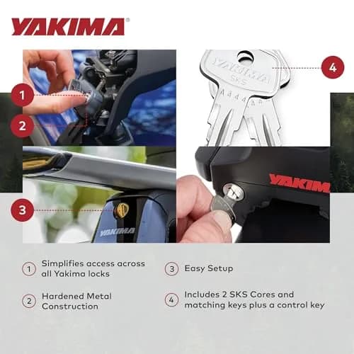 Yakima SKS Lock Cores for Car Rack Systems, 2 Pack | Secure Your Gear with Genuine USA-Sourced Locks thumbnail 3