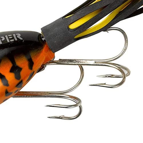 Arbogast Hula Popper Topwater Fishing Lure, Yellow Coachdog, 2 in (5.08 cm), 3/8 oz (10.6 g) | Vicious topwater strikes thumbnail 2