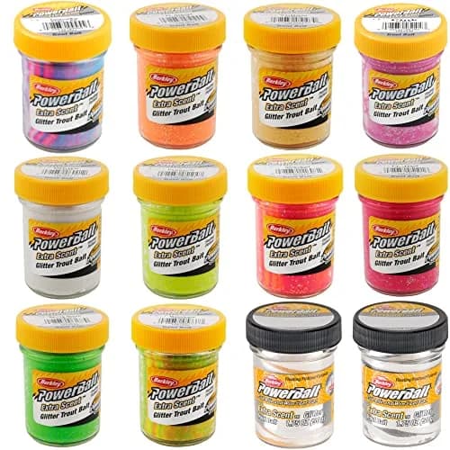 Berkley PowerBait Glitter Trout Dough Bait Rainbow 1.75 oz (50g) | Scent Dispersion Technology thumbnail 1